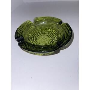 4" Ashtray Soreno Avocado Green‎ by ANCHOR HOCKING MCM